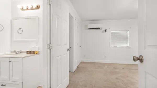 a view of a bathroom with a sink