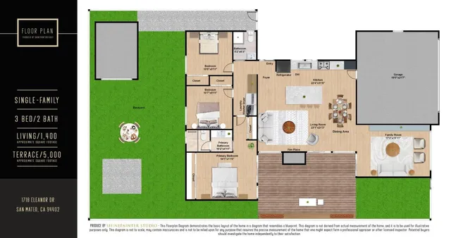 $1,998,950 | 1718 Eleanor Drive, San Mateo, CA 94402