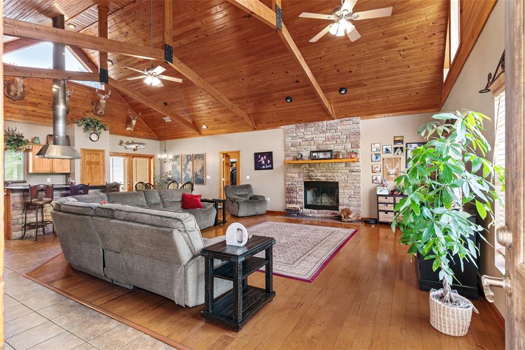 12136 McIntosh Road Thonotosassa, FL 33592 - Photo 7 of 44 a living room with furniture and a fireplace