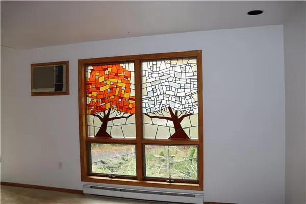 a view of a room with window