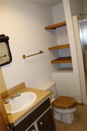 a bathroom with a sink and a toilet