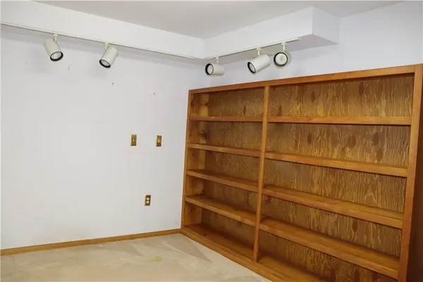 a view of a room with shelf