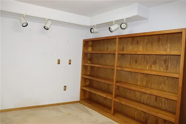 a view of a room with shelf