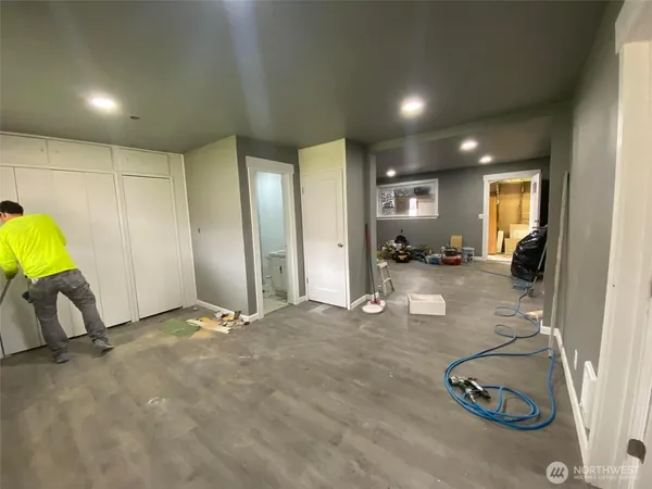 a bathroom with a sink and toilet