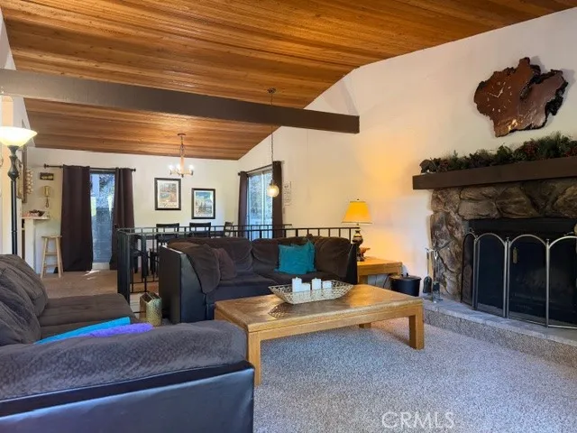 a view of a livingroom with furniture