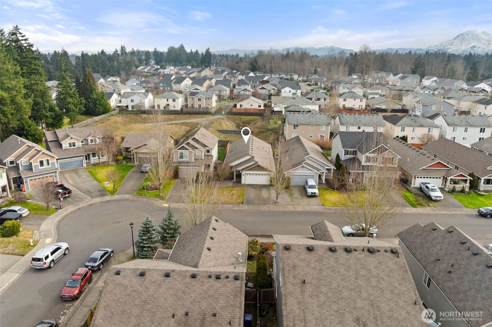 20009 96th Avenue East Graham, WA 98338 - Photo 37 of 40 an aerial view of residential house with outdoor space and city view