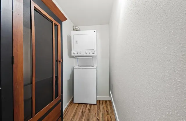 a room with a washer and dryer