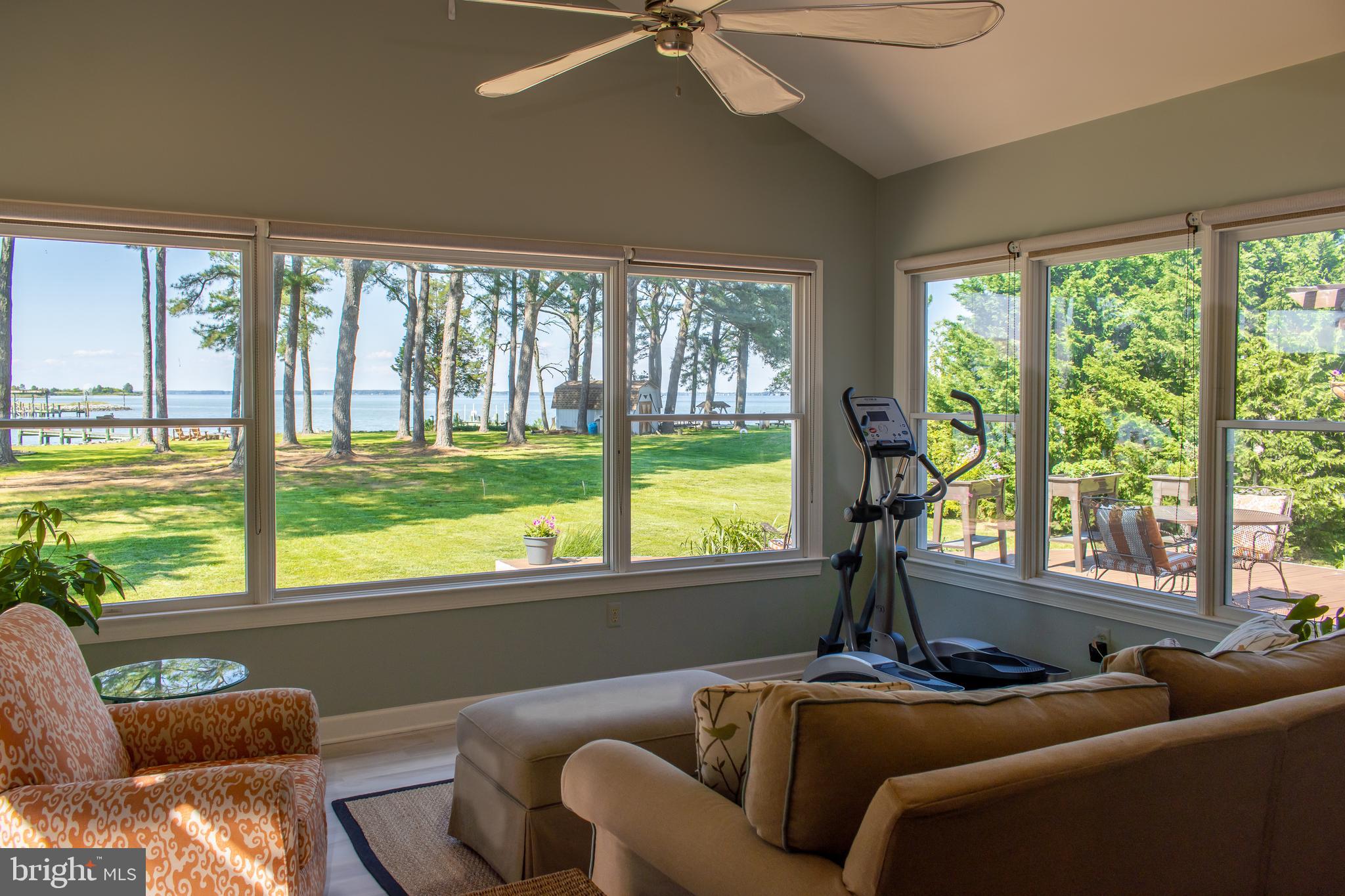 1020 River Point Road Cambridge, MD 21613 - Photo 16 of 45 Sun room overlooking the Choptank River to Oxford