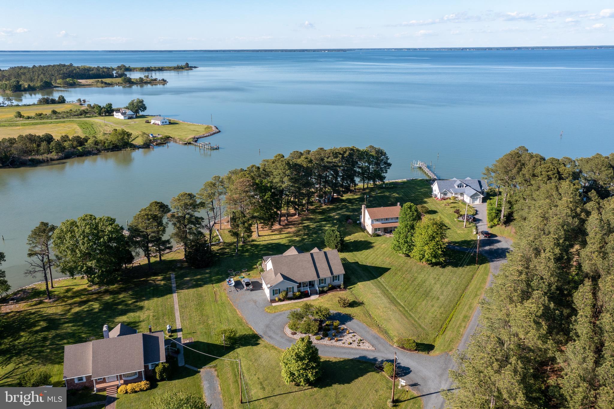 1020 River Point Road Cambridge, MD 21613 - Photo 35 of 45 Aerial view showing Choptank River