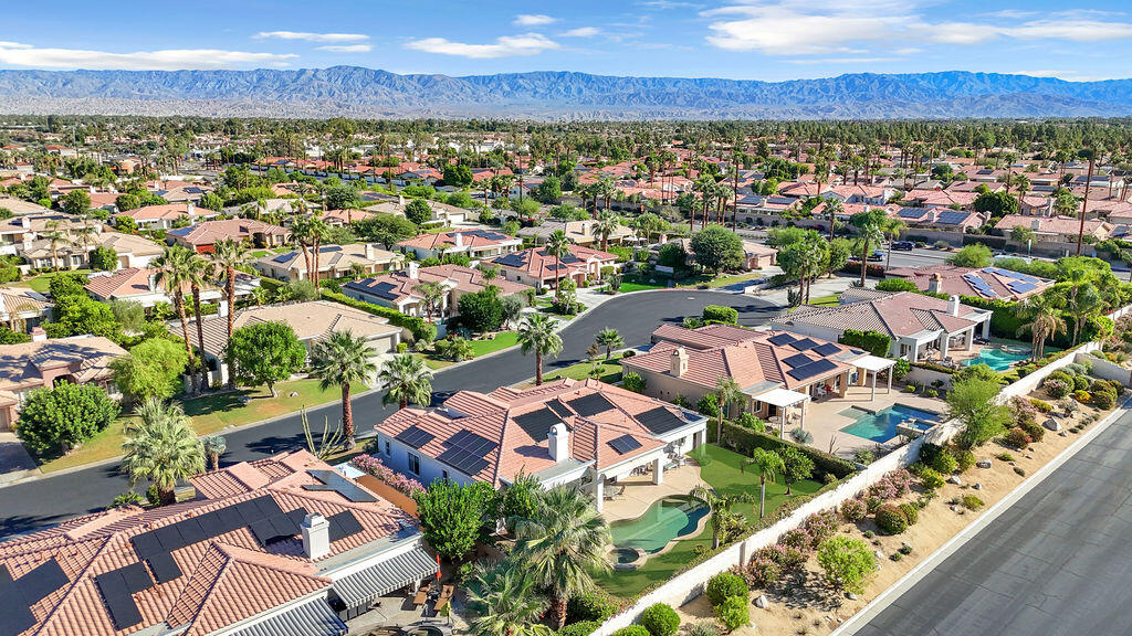 29 Calle La Reina Rancho Mirage, CA 92270 - Photo 45 of 49 an aerial view of residential houses with outdoor space