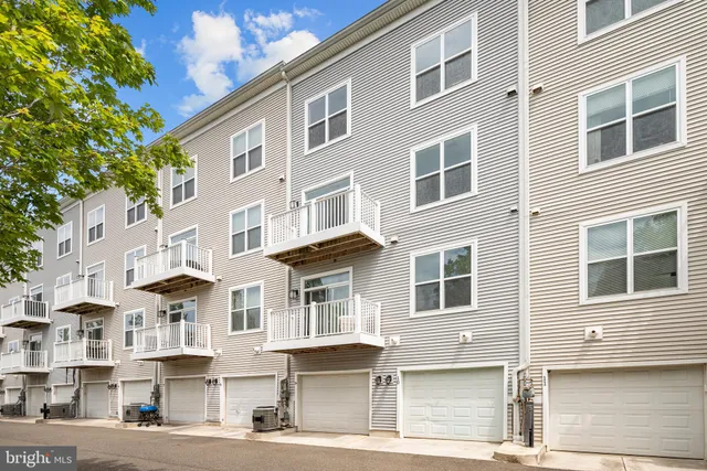 a front view of a multi story building