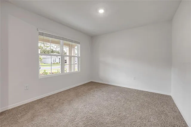 an empty room with a window