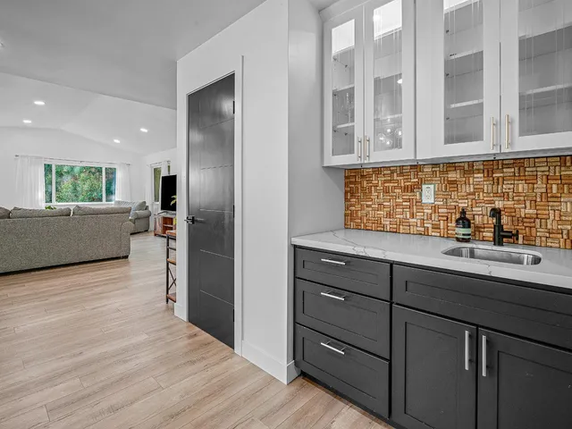 a view of a hallway with entryway