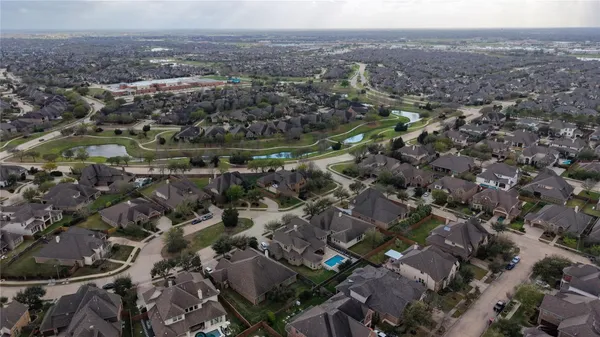 an aerial view of multiple house