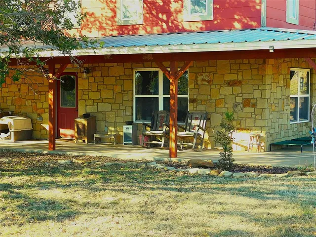 a backyard of a house