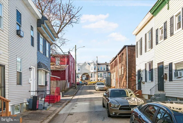 a car parked on the side of a street
