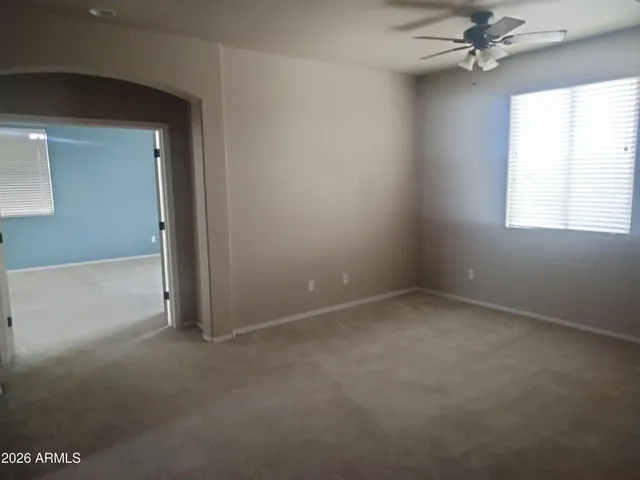 an empty room with a window