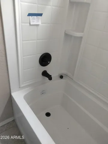 a bathroom with a tub