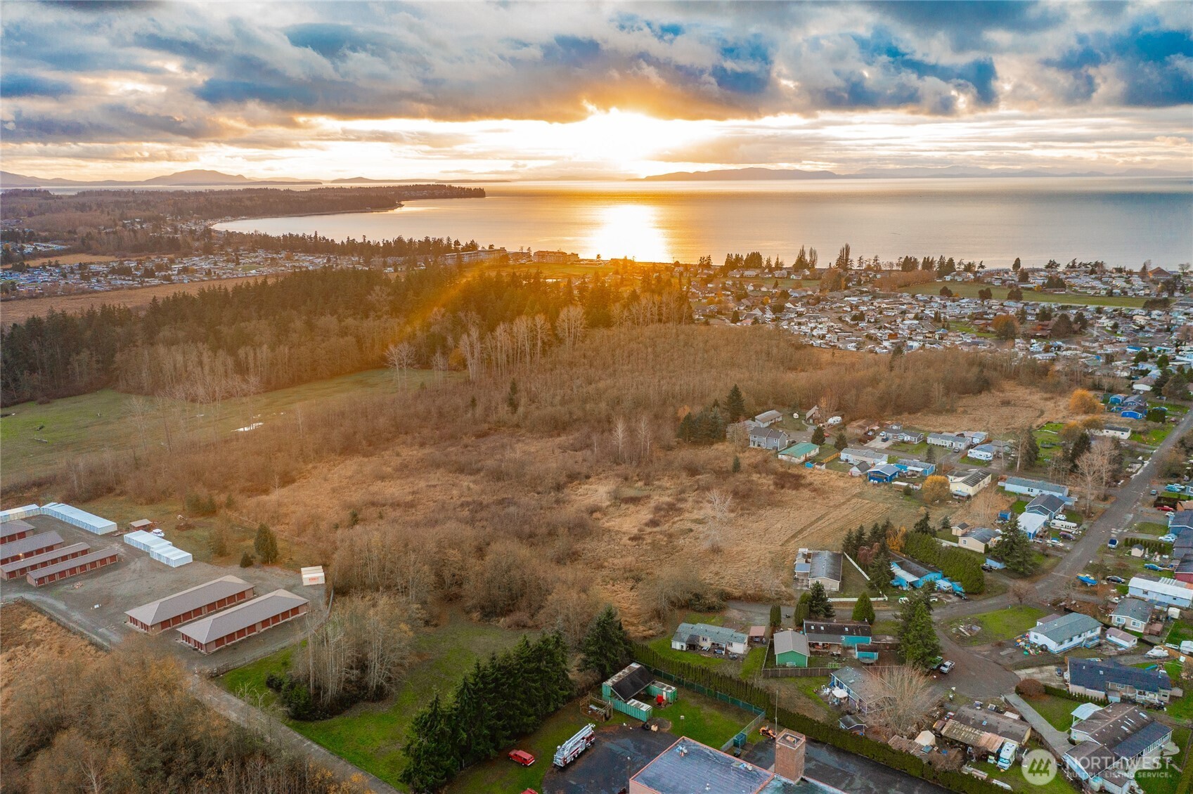 a view of city and ocean