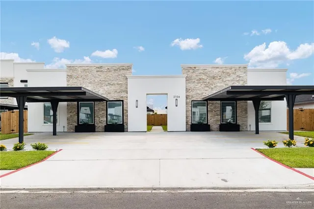 a view of a house with a patio