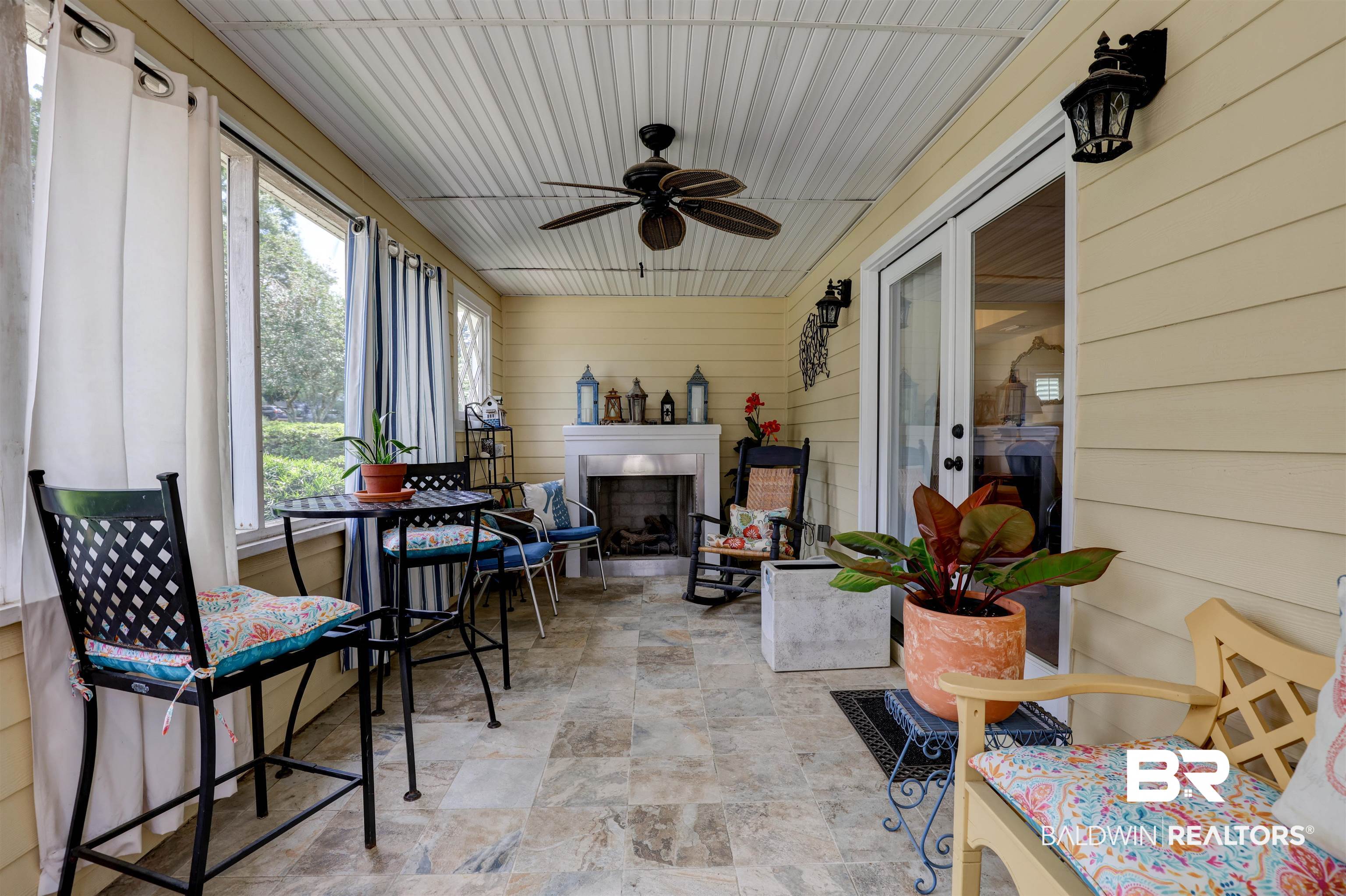 8 White Avenue Fairhope, AL 36532 - Photo 6 of 39 Screened Porch with Firep