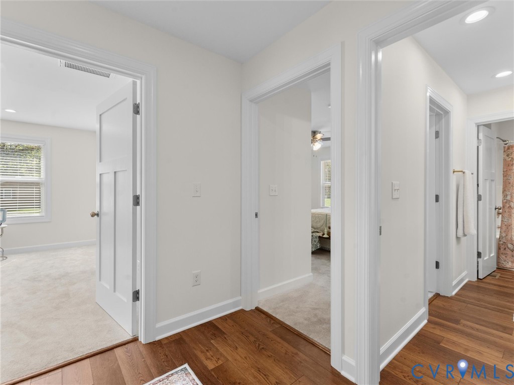 143 High School Road Buckingham, VA 23921 - Photo 22 of 50 a view of a hallway with wooden floor and staircase