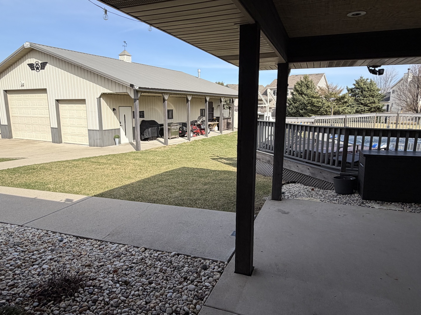 17245 County Line Road Plainfield, IL 60586 - Photo 23 of 45 a view of a house with porch and wooden floor