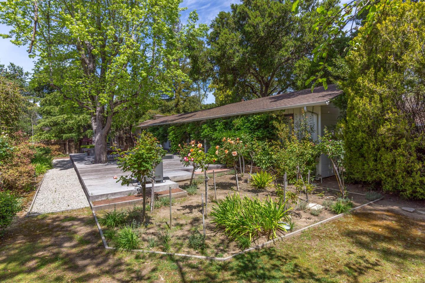 136 Bardet Road Woodside, CA 94062 - Photo 6 of 13 a garden view with a seating space