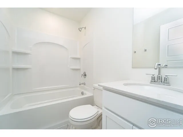 an empty room with cabinet