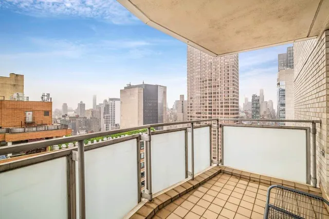 a view of city from balcony