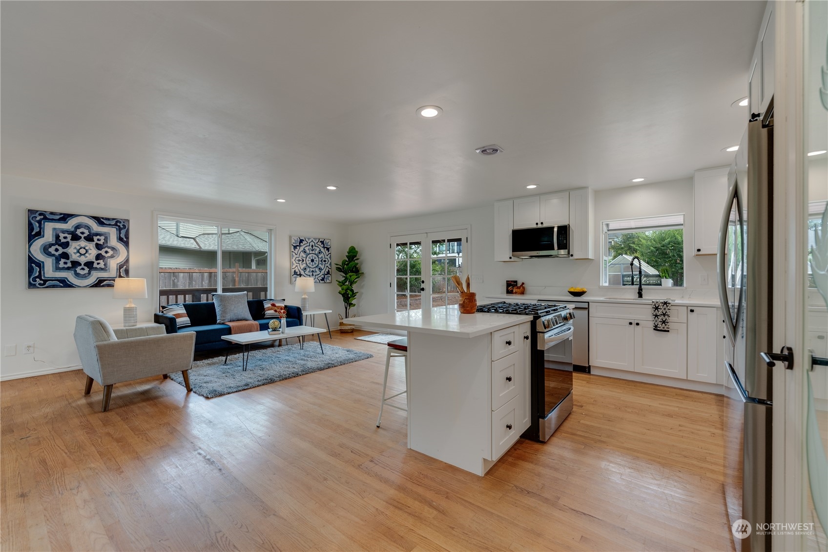 17822 85th Place Northeast Bothell, WA 98011 - Photo 14 of 33 a view of kitchen with cabinets and wooden floor