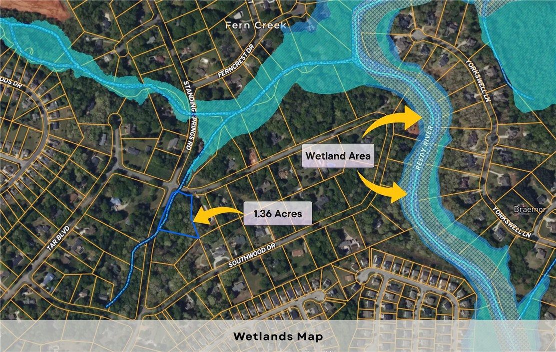 0 Standing Springs Road Greenville, SC 29605 - Photo 17 of 25 Explore this detailed wetlands map highlighting a generous 1.36-acre parcel in a prime location.