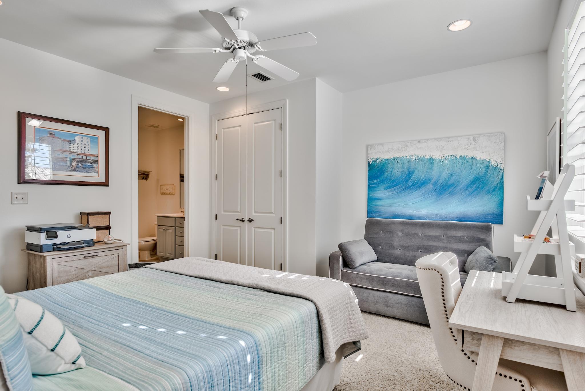 171 South Zander Way Santa Rosa Beach, FL 32459 - Photo 22 of 32 a bedroom with a bed and a couch