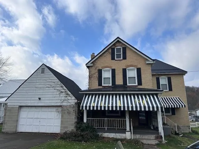 a front view of a house