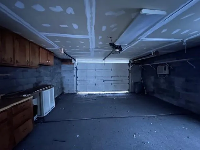 a view of a garage