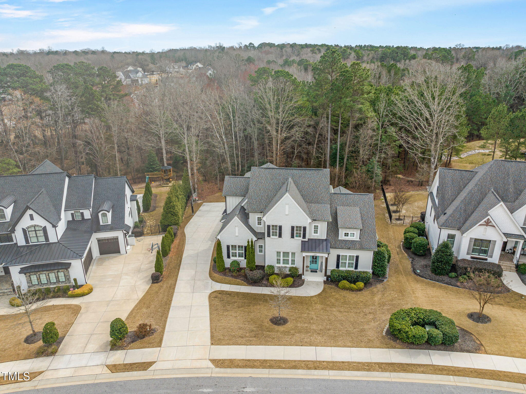 1301 Mackinaw Drive Wake Forest, NC 27587 - Photo 6 of 55 an aerial view of residential houses with outdoor space and street view