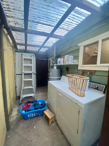 a view of stairs with potted plants