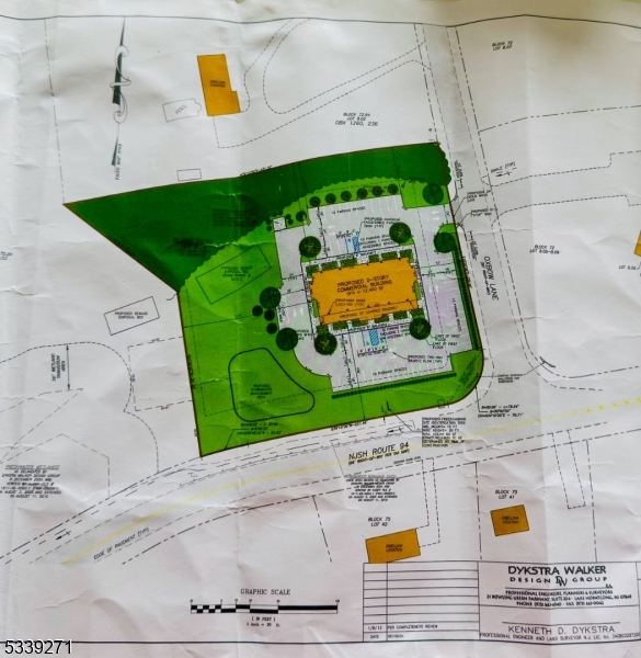 an aerial view of a swimming pool