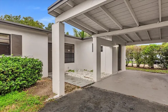 a view of a room with a garden