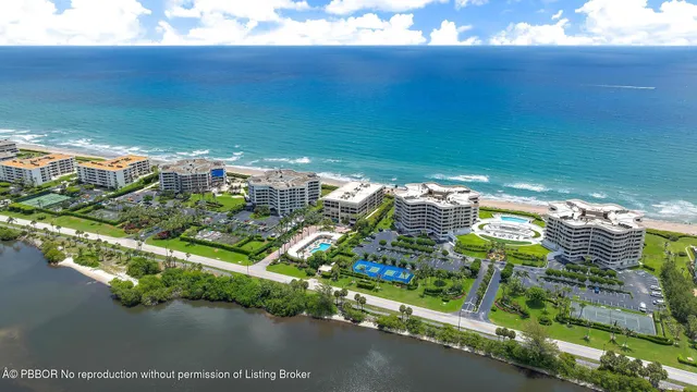 a view of a city with an ocean