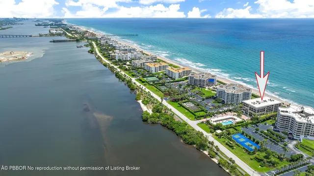 an outdoor space with furniture