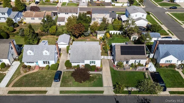 an aerial view of multiple house