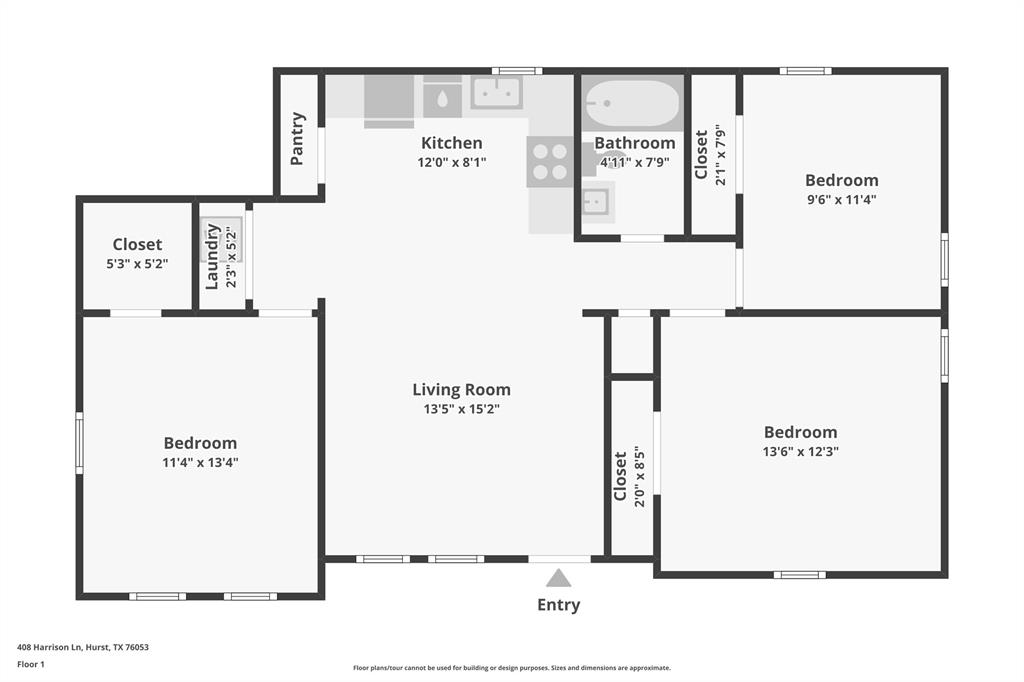 408 Harrison Lane Hurst, TX 76053 - Photo 15 of 15 a picture of a wall with a white wall and a white refrigerator