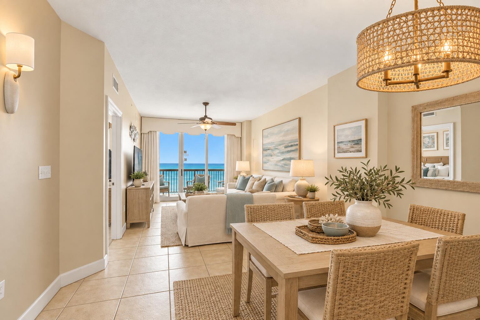 14825 Front Beach Road, Unit 2102 Panama City Beach, FL 32413 - Photo 5 of 38 Coastal Chic Condo with Ocean Views