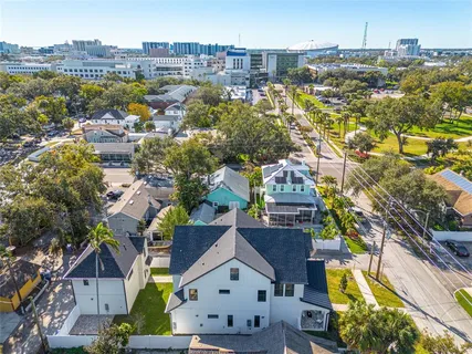 a building outdoor space with patio furniture