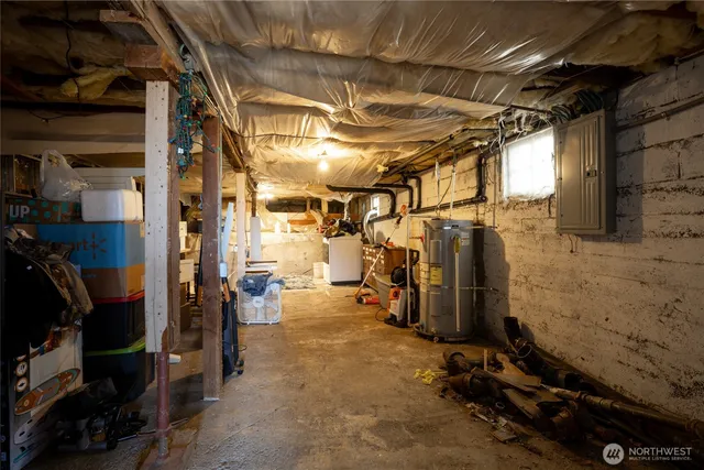 a view of storage and utility room