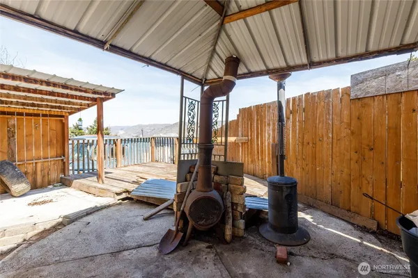a view of a house with a patio
