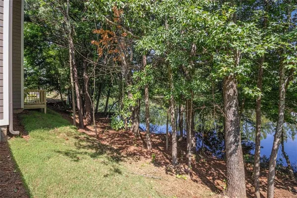 a view of backyard with tree