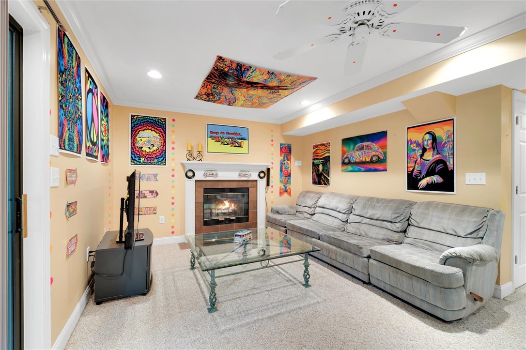 104 Combahee Court Clemson, SC 29631 - Photo 39 of 45 Basement living area - wood burning fireplace