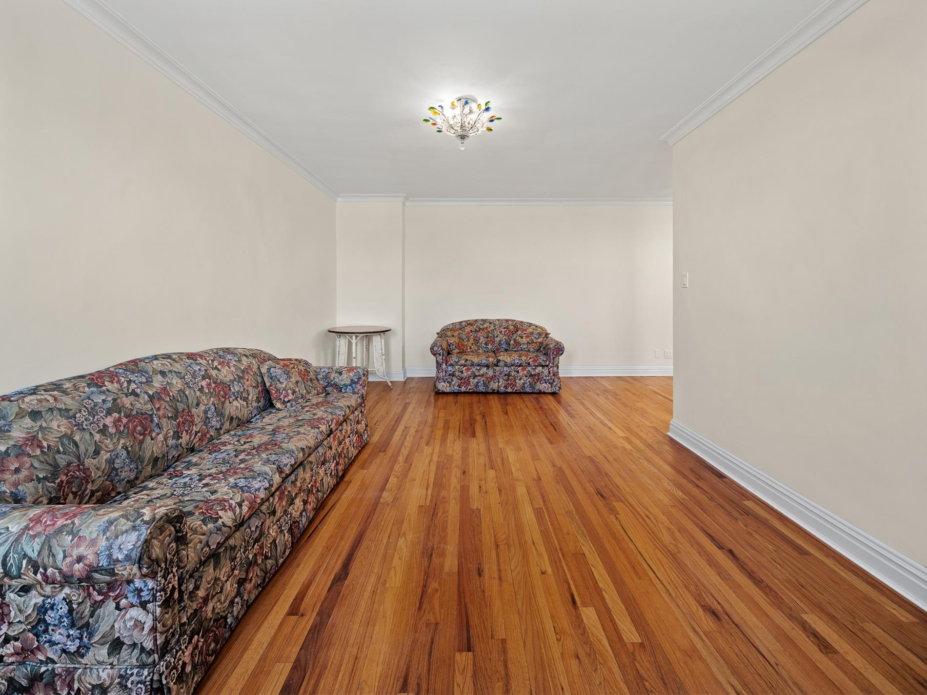6665 Colonial Road, Unit 5D Brooklyn, NY 11220 - Photo 5 of 18 a living room with a bed and ceiling fan
